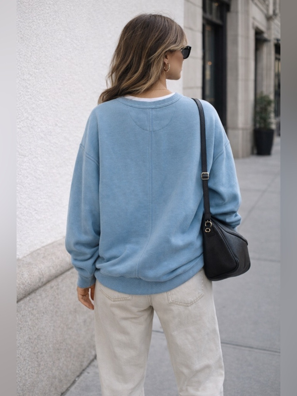 American Eagle Blue Crewneck Sweatshirt S/PCH Vintage Vibes Cozy - Picture 5 of 7